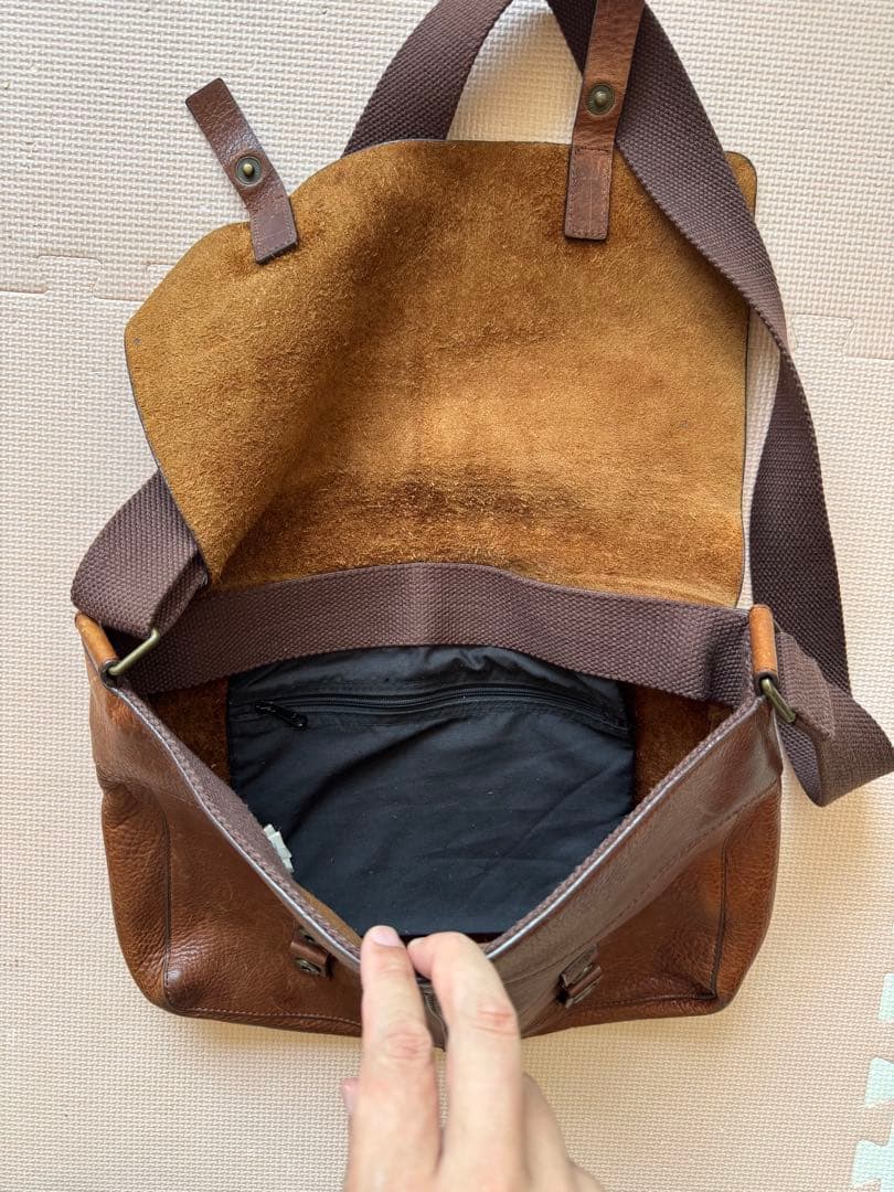 の*の様 絶版希少 美品 OLD GAP オールレザー メッセンジャーバッグ