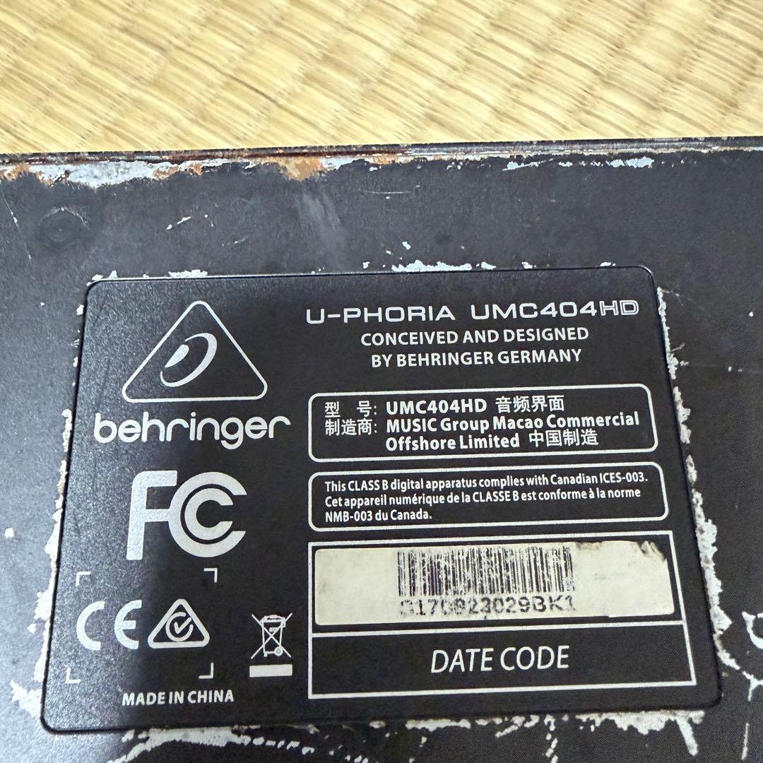 behringer UMC404HD オーディオインターフェイス USB接続