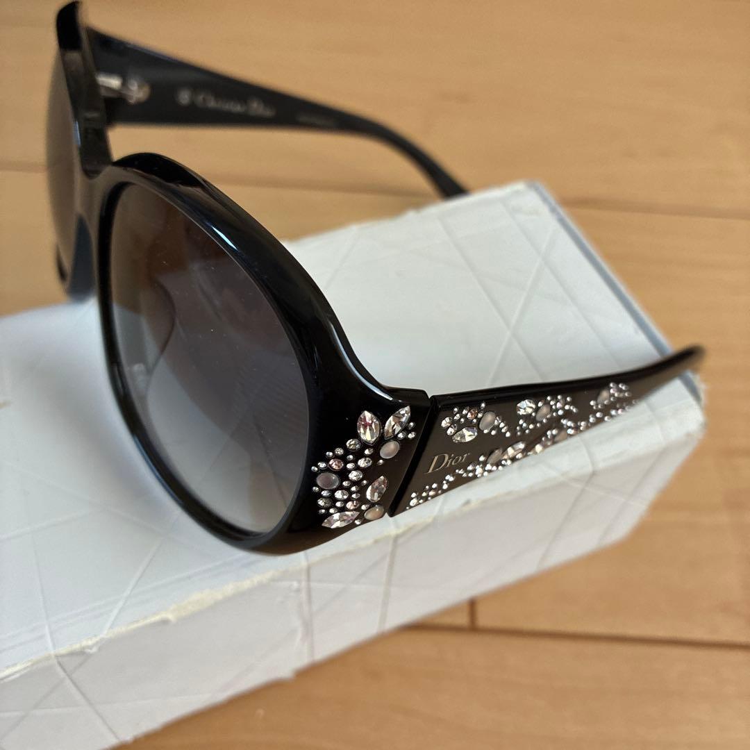 Dior ストーン装飾 ブラック サングラス