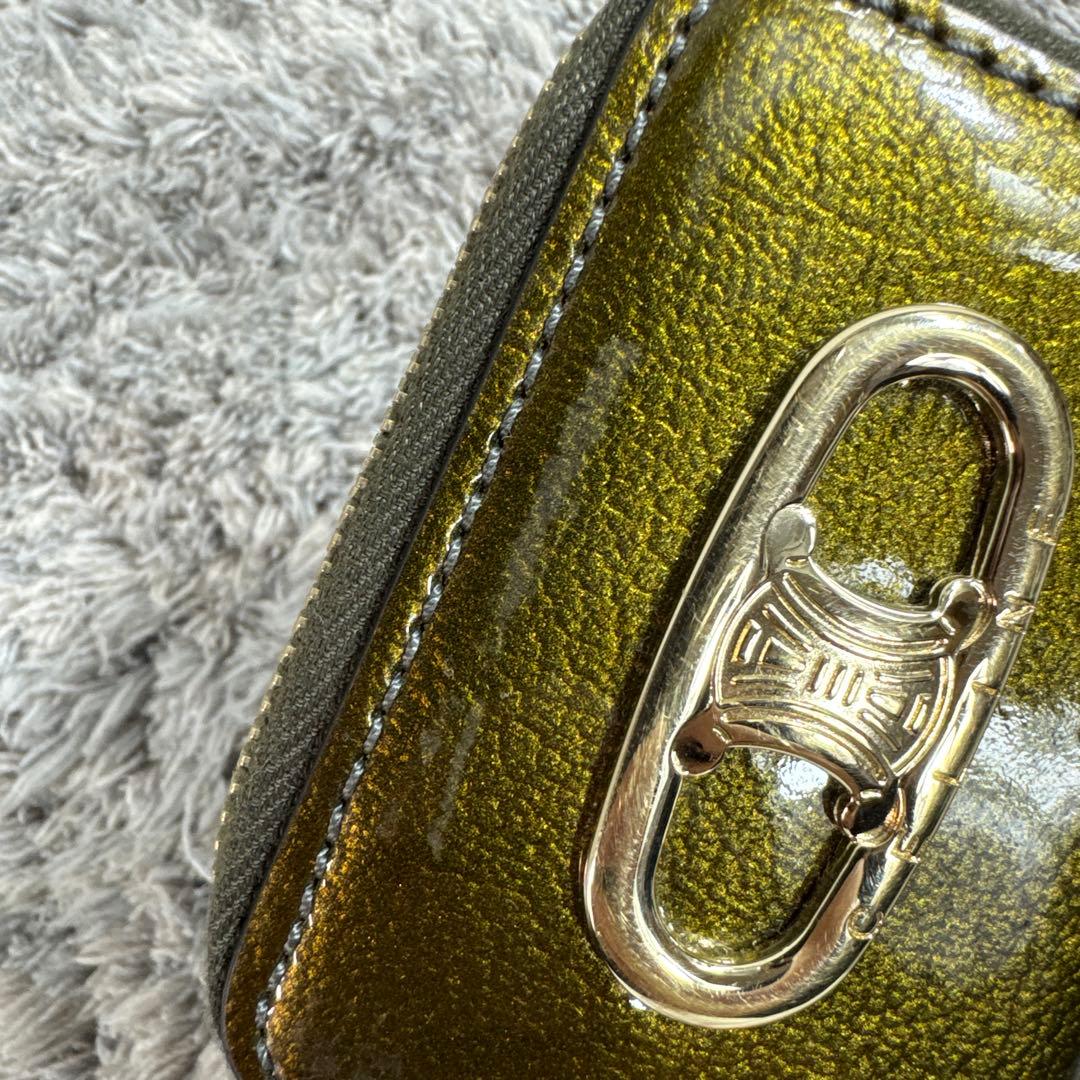CELINE セリーヌ トリオンフ パテントレザー ケース 小銭入れ