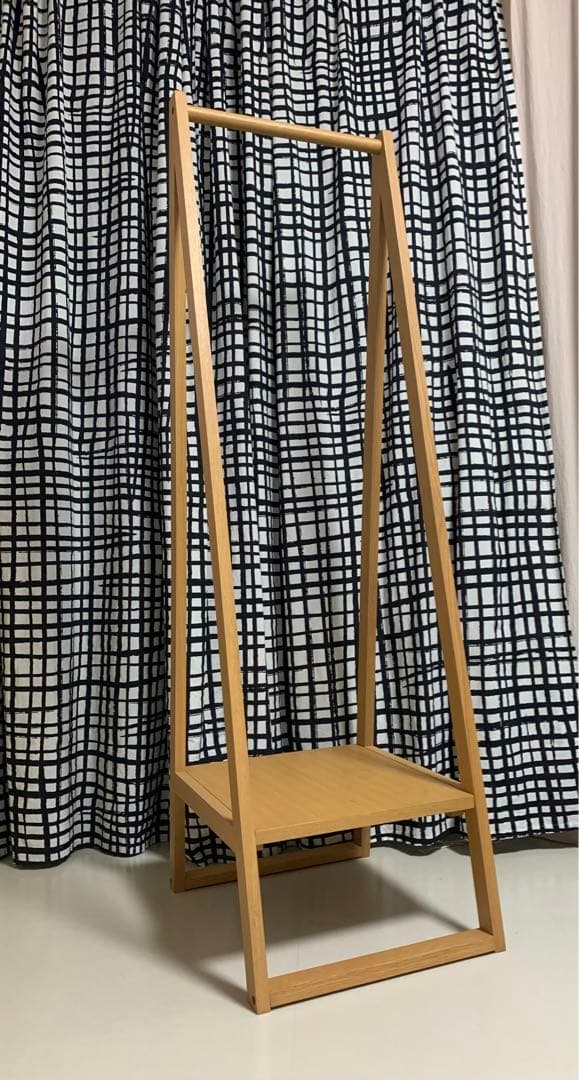 無印 コートハンガー　ハンガーラック　タモ材