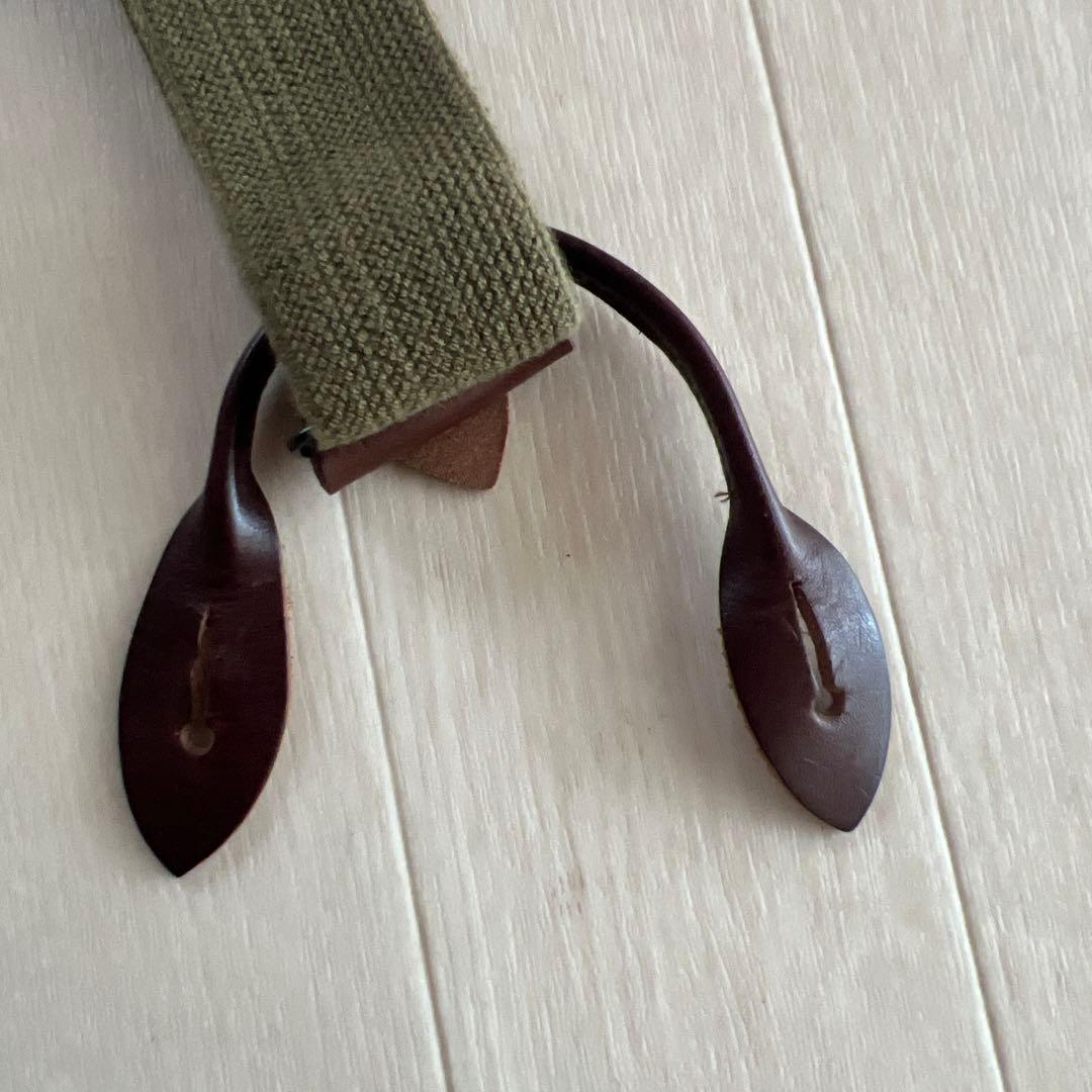 ナイジェルケーボン　オリーブグリーン サスペンダー