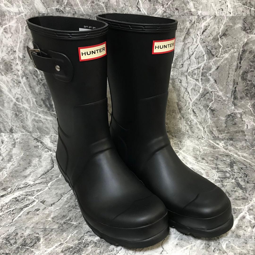 【未使用】HUNTER/ハンター メンズ オリジナル ショート ブーツ ブラック