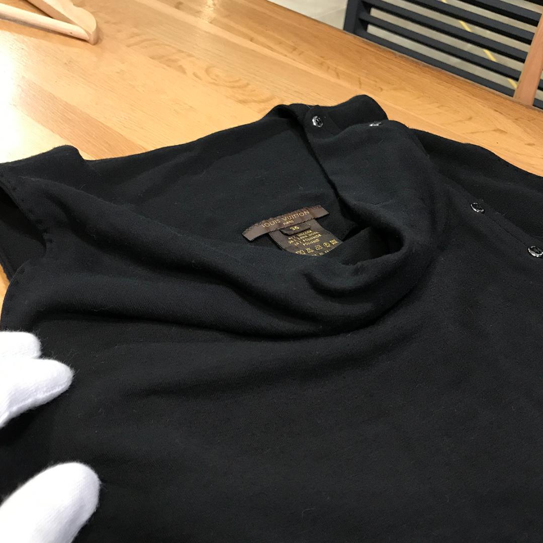 美品 ルイヴィトン ノースリーブ チュニック トップス ブラック 36 Sサイズ