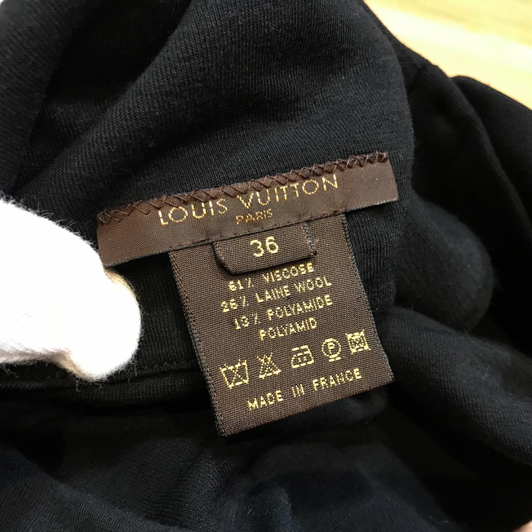 美品 ルイヴィトン ノースリーブ チュニック トップス ブラック 36 Sサイズ