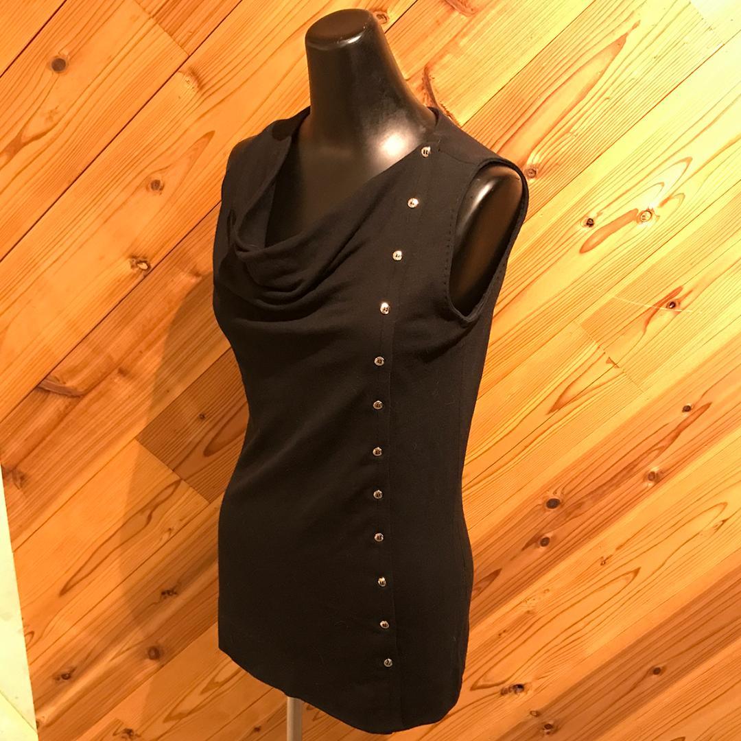 美品 ルイヴィトン ノースリーブ チュニック トップス ブラック 36 Sサイズ