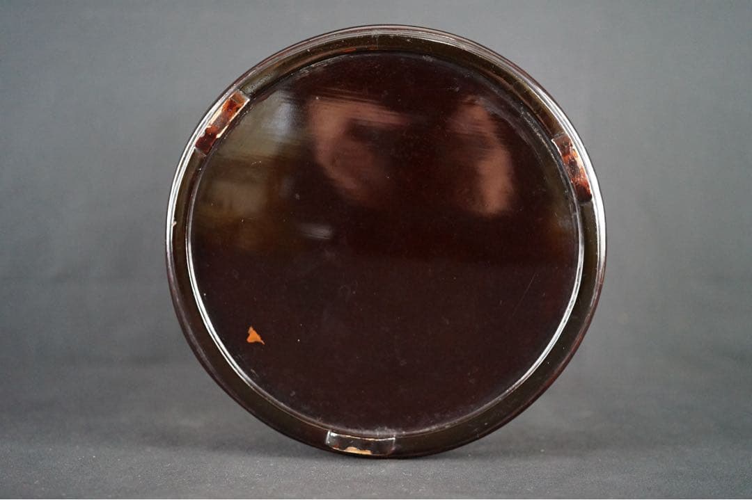 波 千鳥蒔絵 手桶水指 時代物 箱付 茶道具