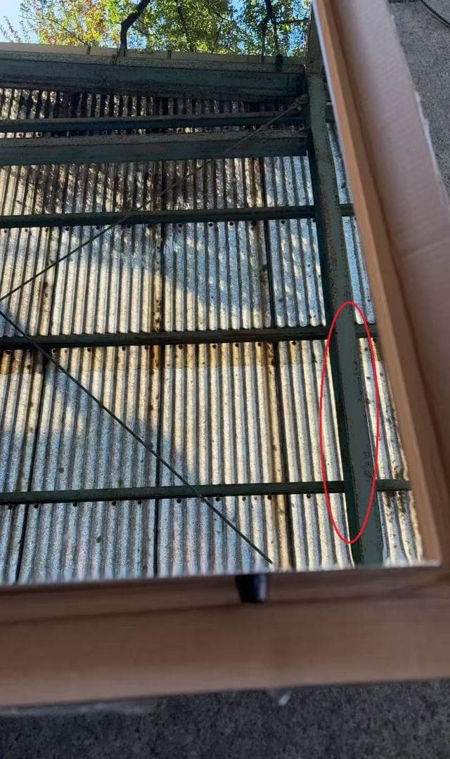 【中古】スタンドミラー 壁掛け 割れない鏡 幅100x160cm 木色 9番