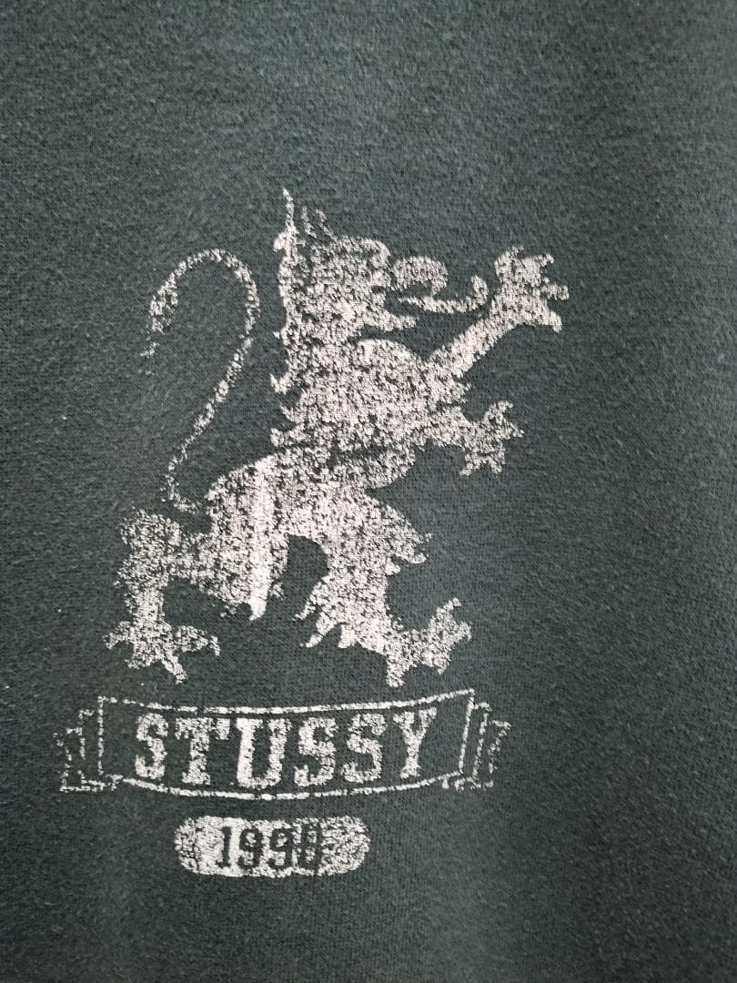 ステューシー90sヴィンテージ紺タグスウェット/ドラゴンライオンロゴSIZE L