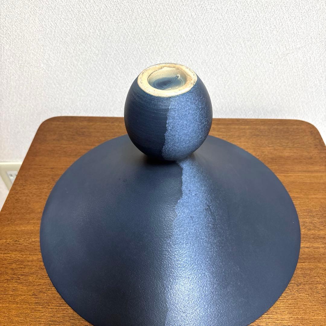 いけばな　池坊　花器　グレー　陶器