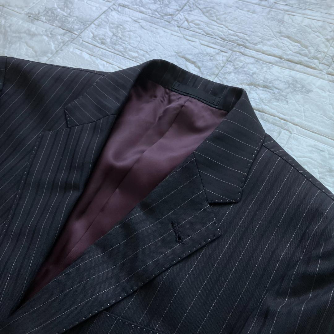 極美品◎ポールスミス エルメネジルドゼニア スーツ セットアップ 花柄 ブラック