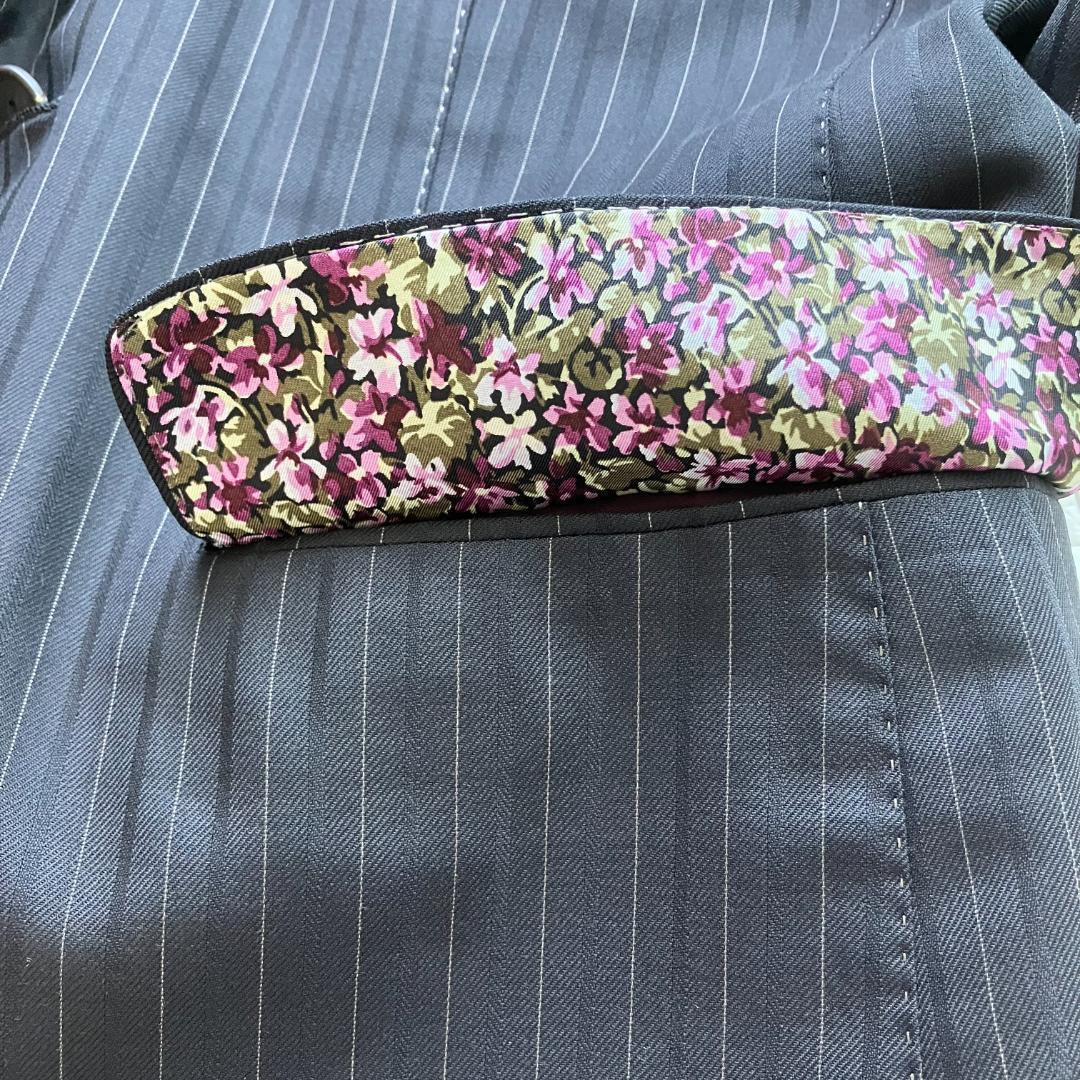 極美品◎ポールスミス エルメネジルドゼニア スーツ セットアップ 花柄 ブラック