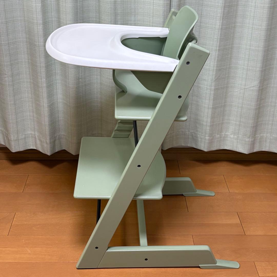 STOKKE ストッケ トリップトラップ モスグリーン　ベビーセット付 S/N6
