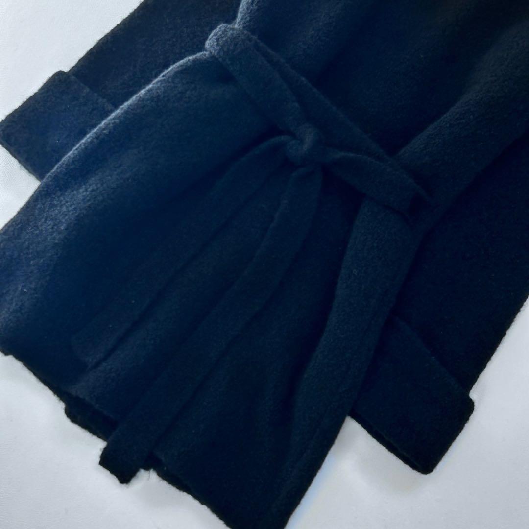 美品✨エスカーダ ベルテッドコート ニットコート ブラック