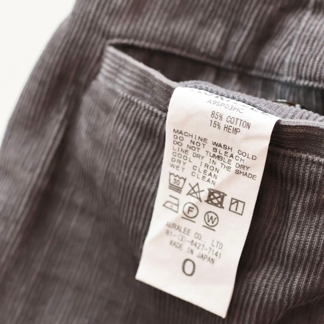 AURALEE オーラリー コーデュロイ スリット スラックス カジュアルパンツ
