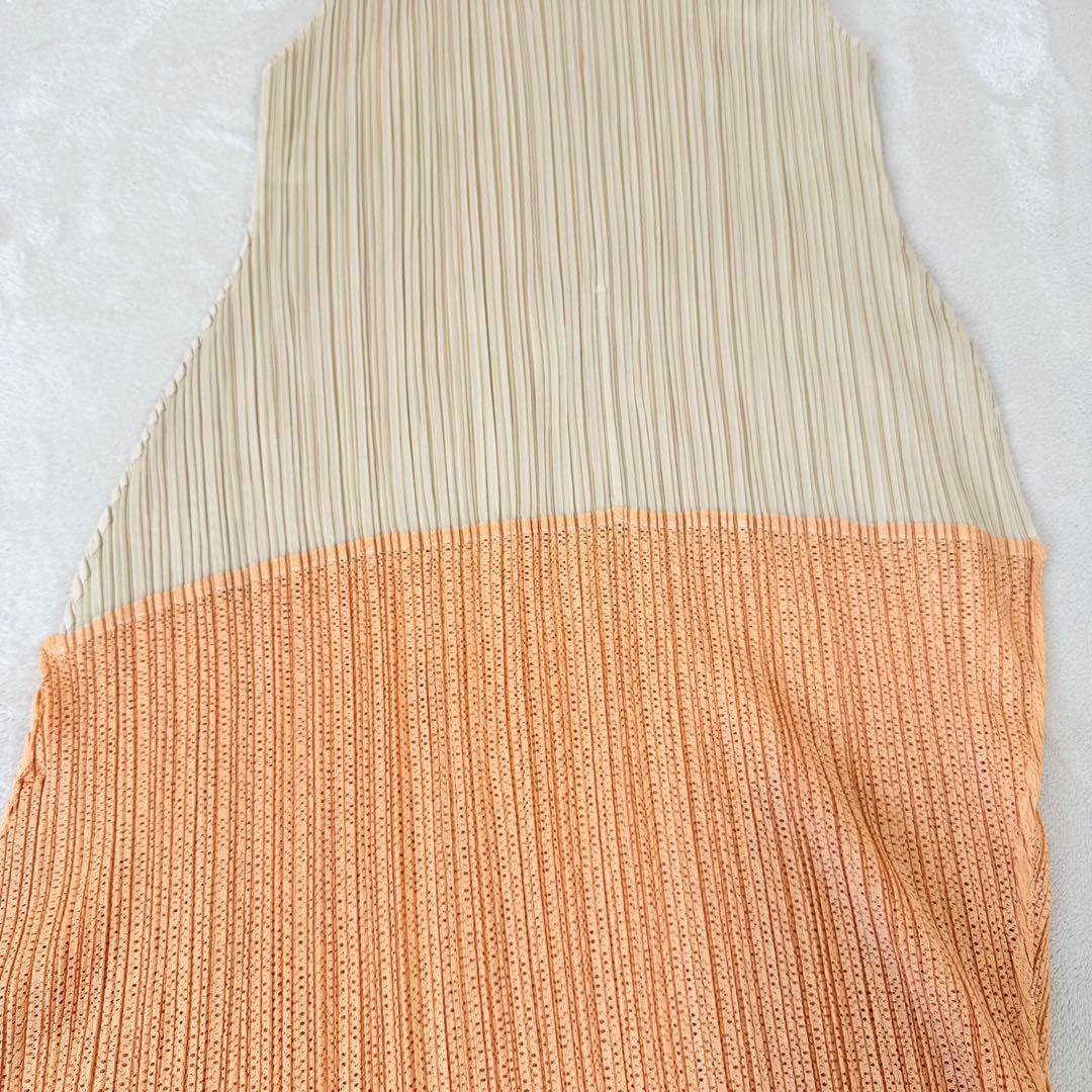 極美品✨PLEATS PLEASE 変形　チュニック　バイカラー　ノースリーブ