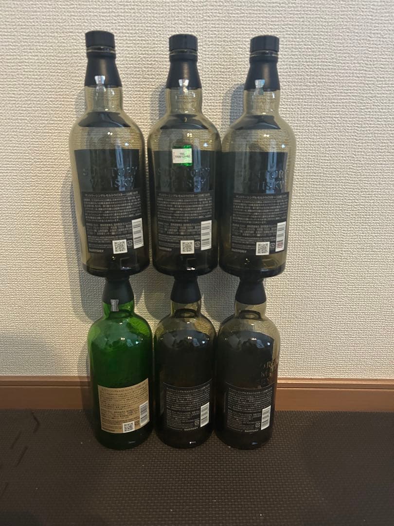 山崎18年・白州18年 ６本セットカートン付き