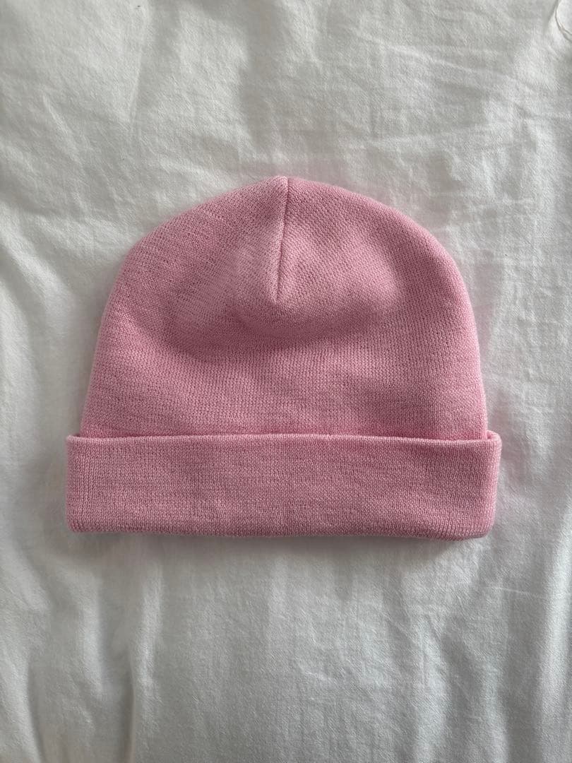 帽子 ACNE STUDIOS LOGO BEANIE - LIGHT PINK