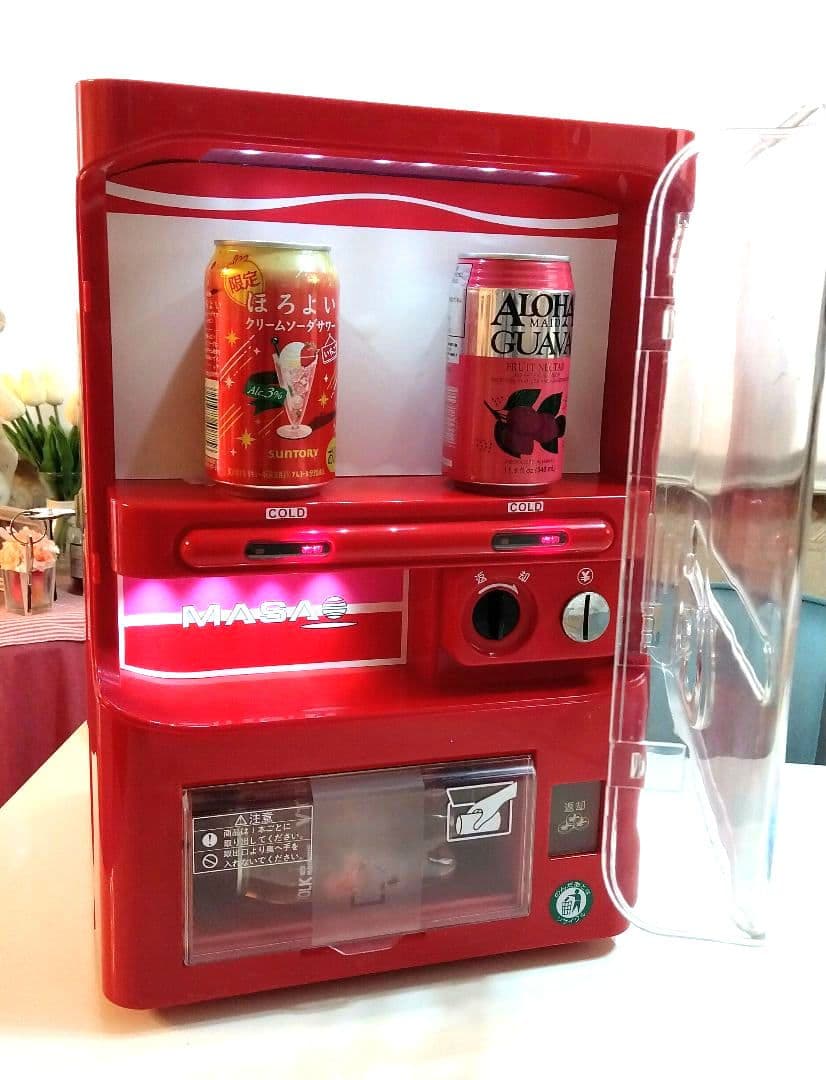希少/美品　マサオコーポレーション　ミニ自動販売機型保冷庫　取説/全付属品付