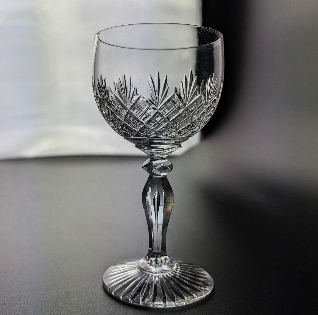 夫婦の語らいに★2個セット★オールド バカラ クリスタルワイングラス フランス