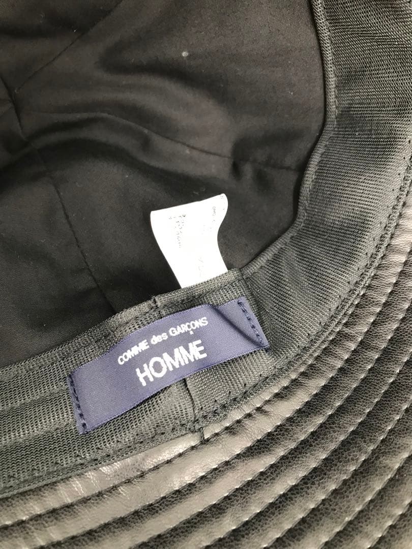 コムデギャルソンオム　バケットハット　フェイクレザー