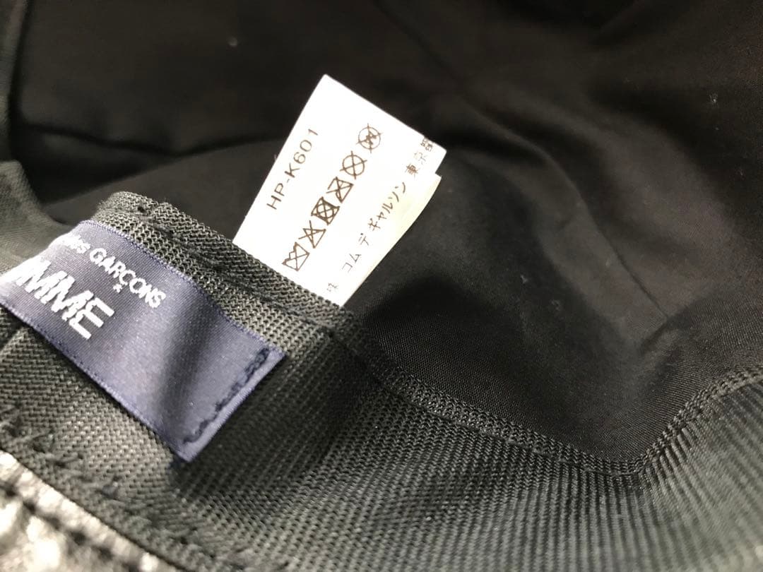 コムデギャルソンオム　バケットハット　フェイクレザー