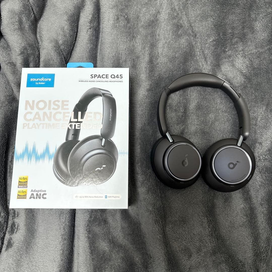 【極美品】soundcore SPACE Q45 ワイヤレスヘッドホン ブラック
