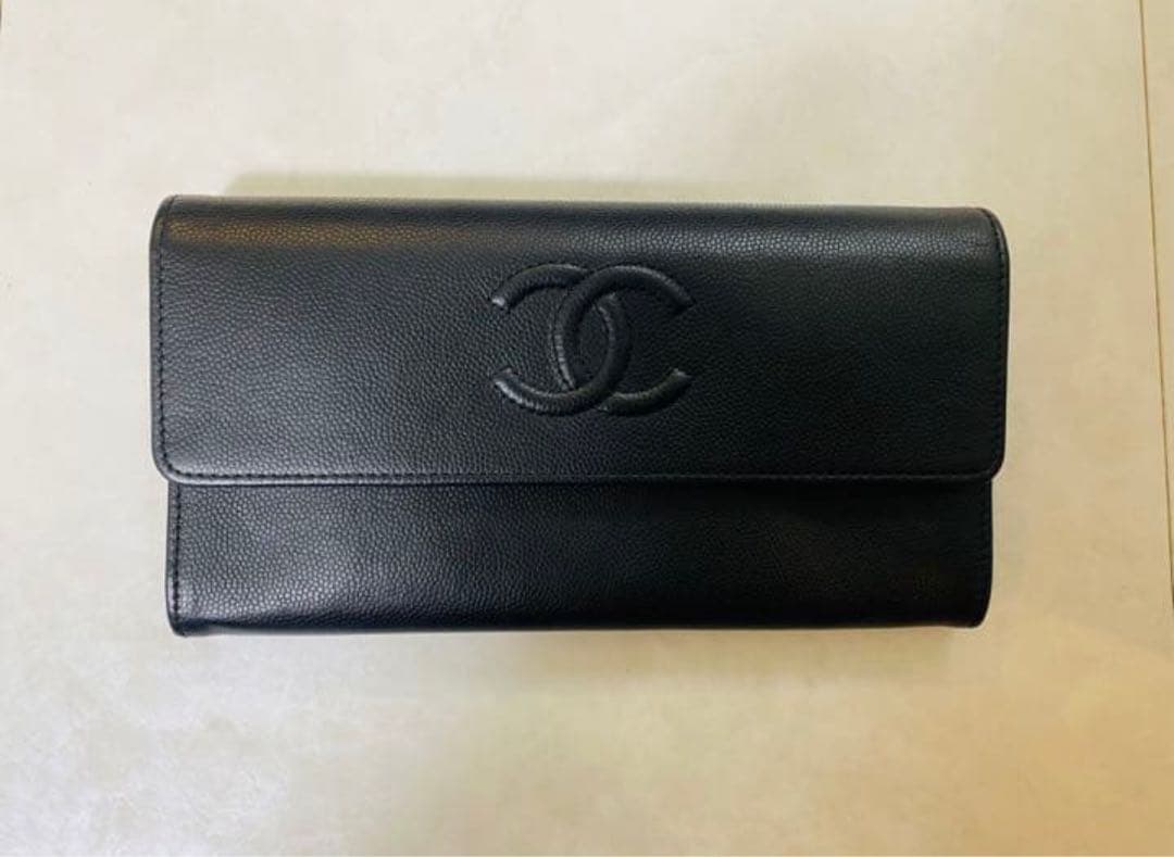 CHANEL シャネル キャビアスキン 長財布
