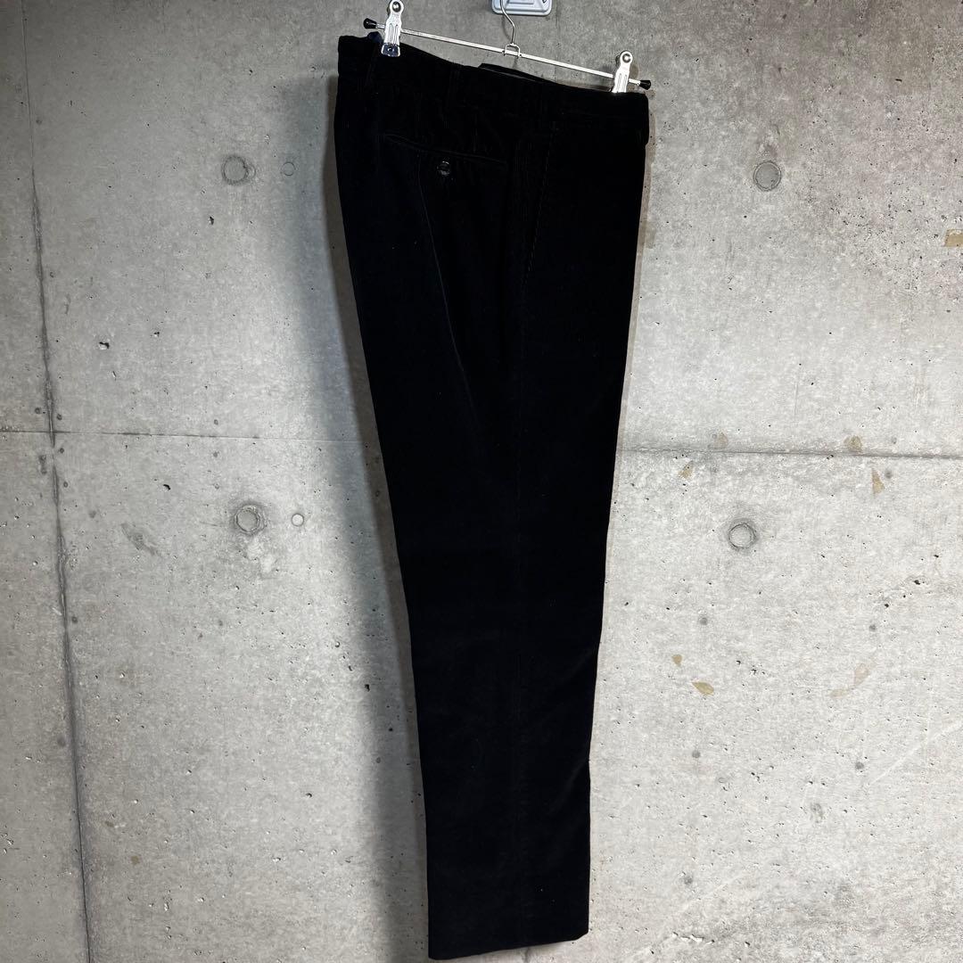 INCOTEX インコテックス48 黒 コーデュロイ スラックス