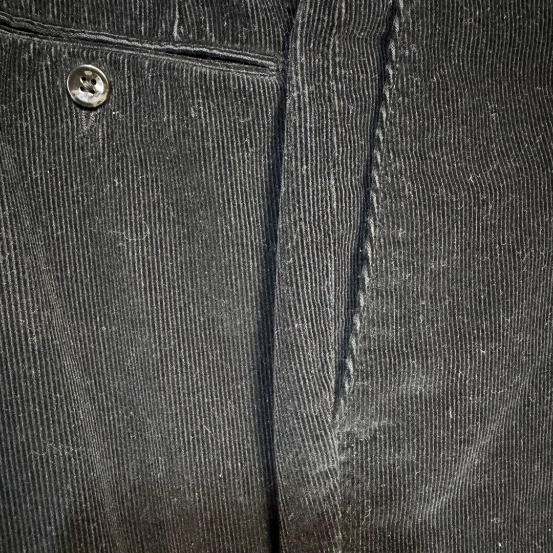 INCOTEX インコテックス48 黒 コーデュロイ スラックス