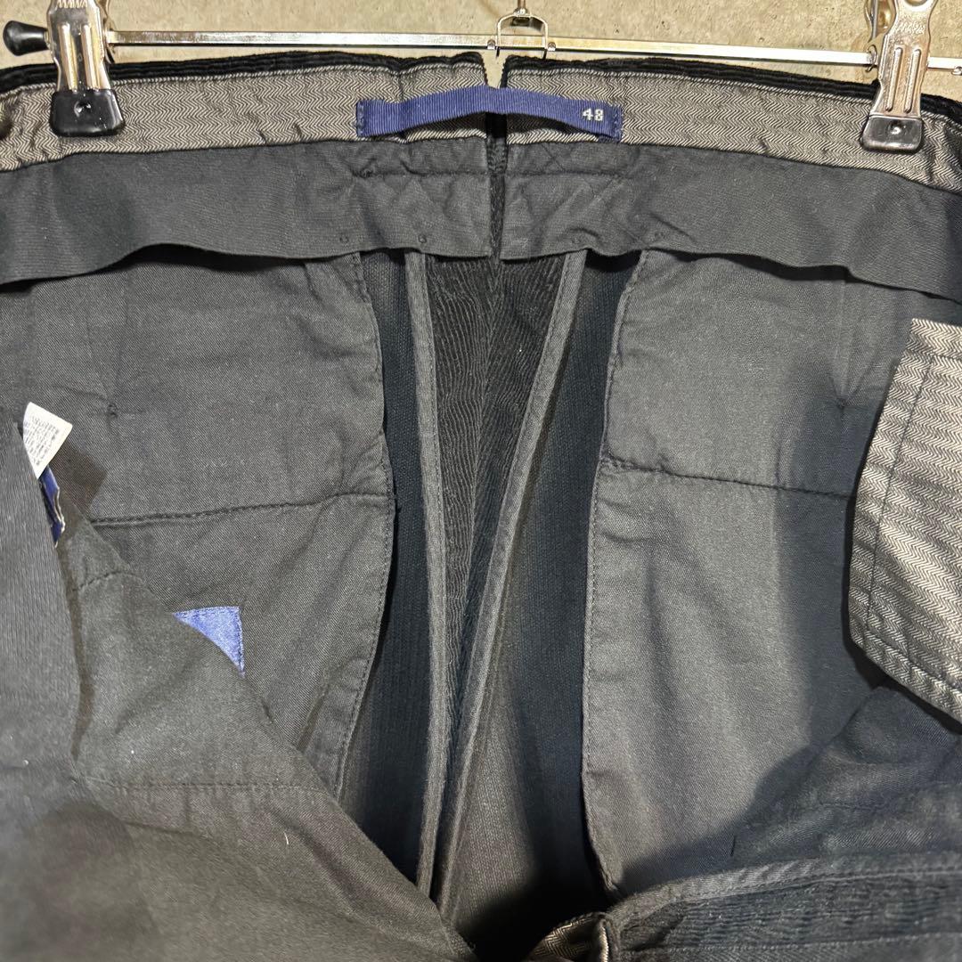 INCOTEX インコテックス48 黒 コーデュロイ スラックス