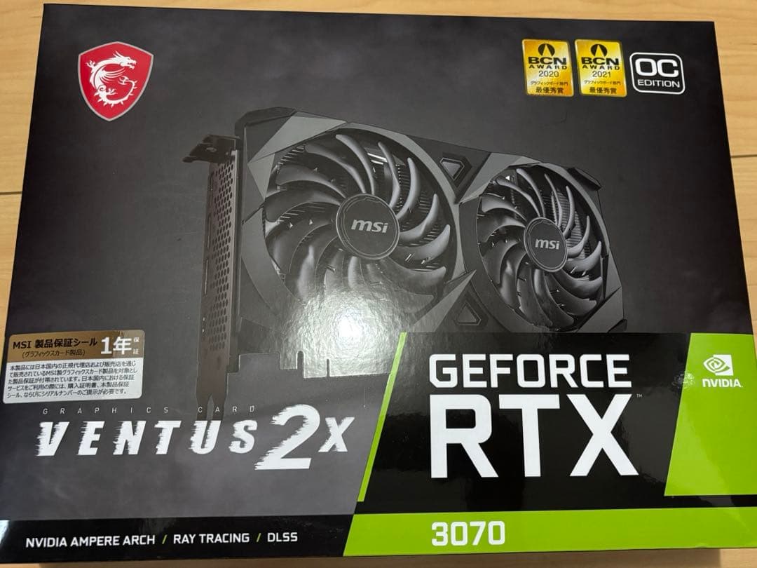 【動作確認済】MSI GeForce RTX 3070 VENTUS 2X