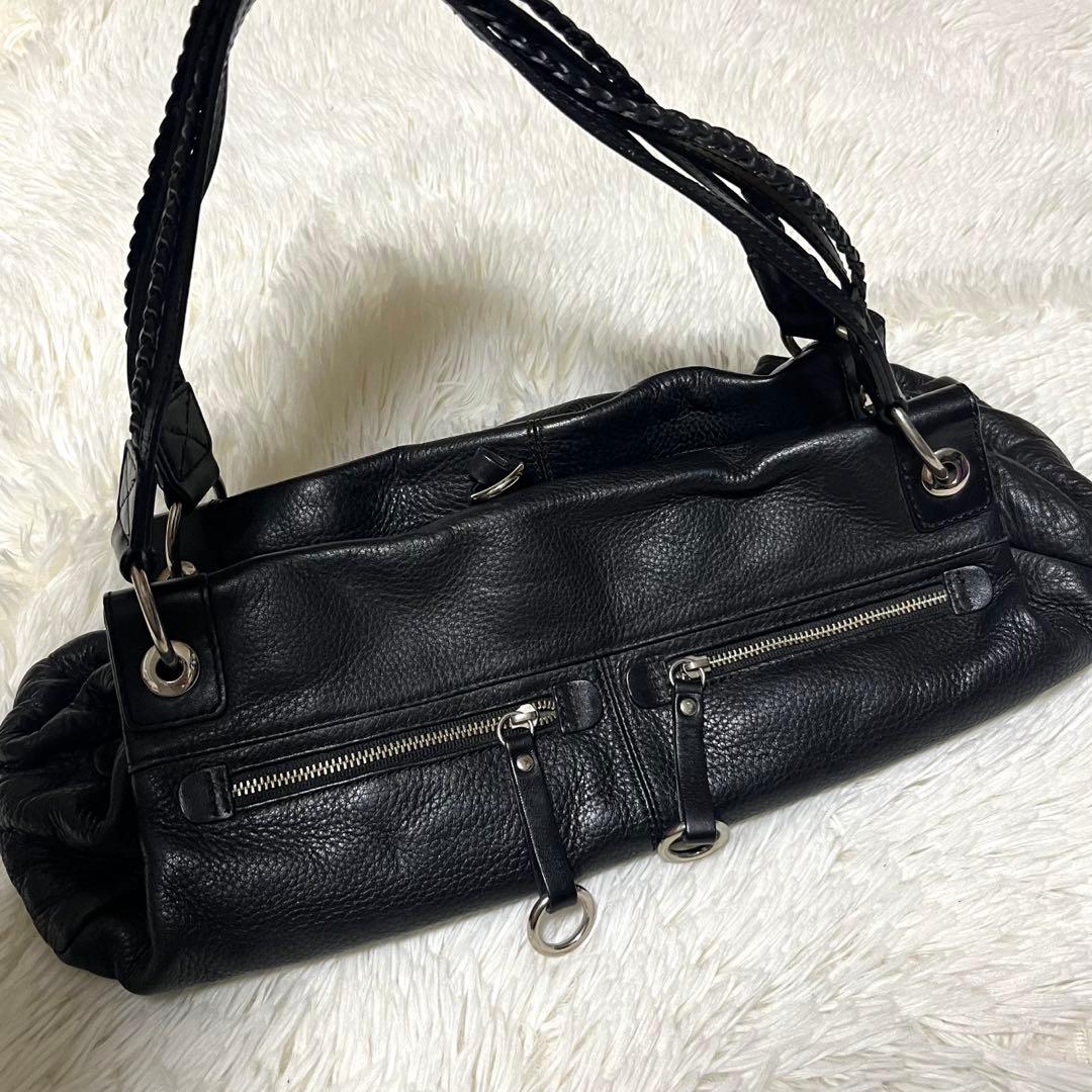 DIANA ダイアナ シボ革 ラムレザー ワンショルダーバッグ Y2K レザー