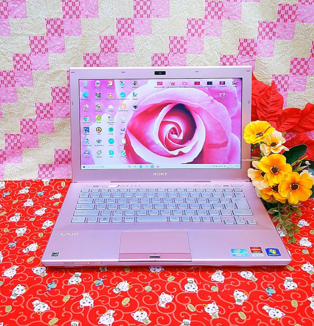 ピンク色小型ノート/カメラ/最新Win10搭載！DVD焼き/その他ソフト多数