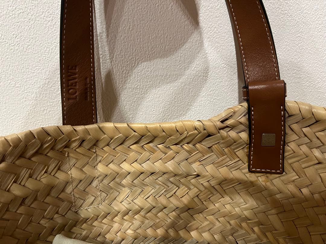 【LOEWE】ロエベ　カゴバッグ　スモール ナチュラル×ブラウン 保存袋付き