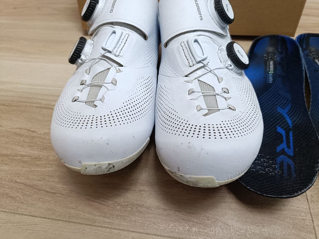 Shimano S-PHYRE ホワイト ロードバイクシューズ 39 WIDE