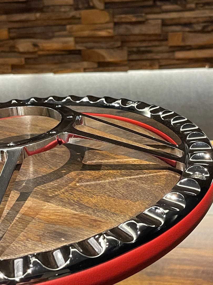 TMI アメリカ製 GT 14インチ ステアリングホイール レザーハーフラップ