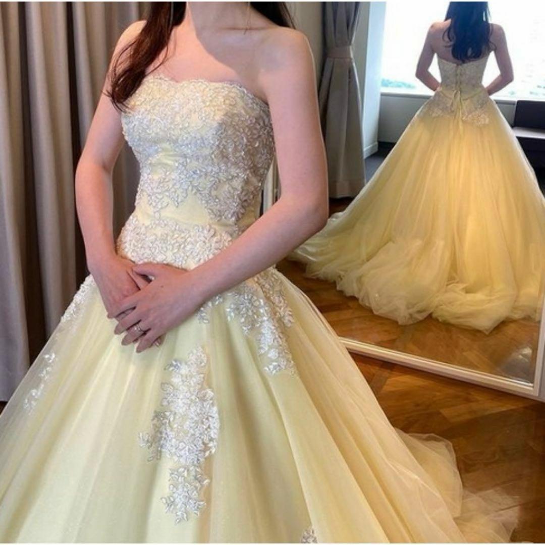 TAKAMI BRIDAL カラードレス　イエローカミール　チュールドレス