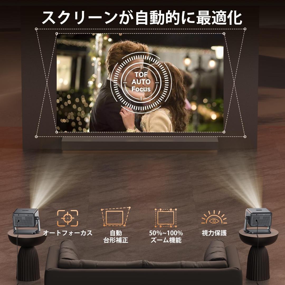 プロジェクター❣️4K対応 28000LM 自動台形補正 高輝度 角度調整可