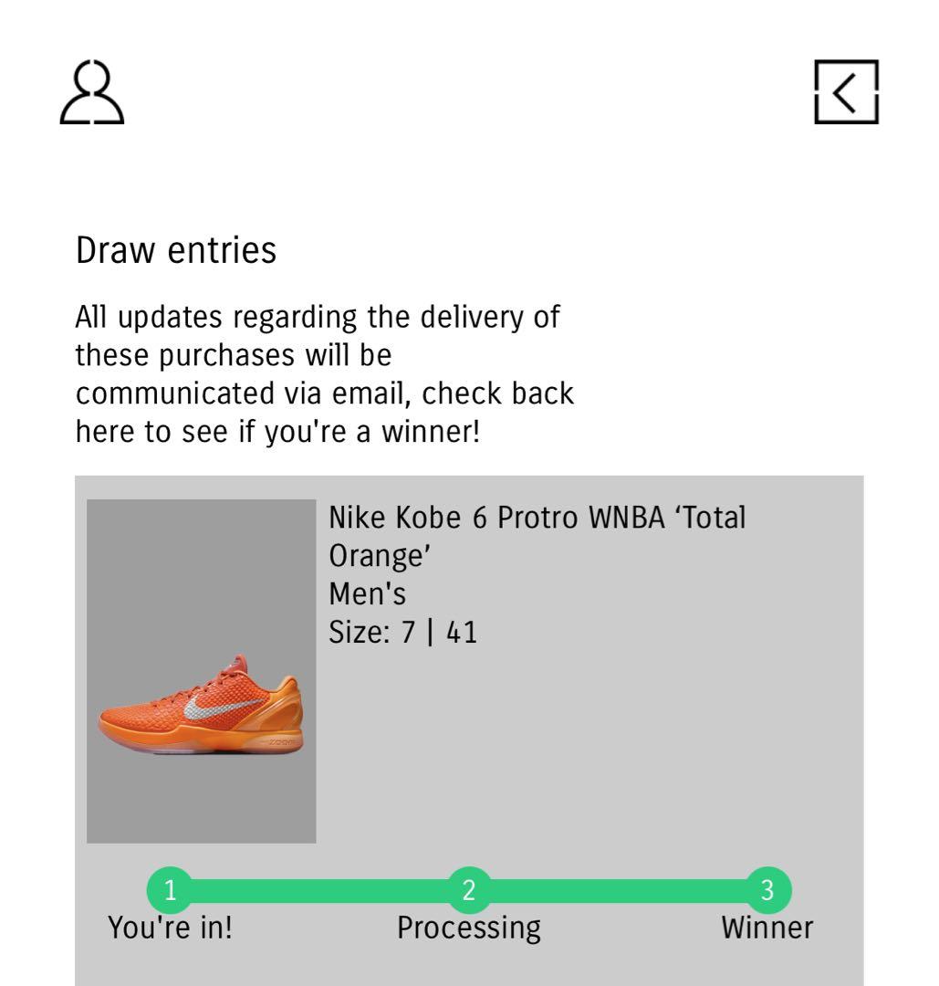 Nike Kobe 6 total orange 26cm 新品未使用