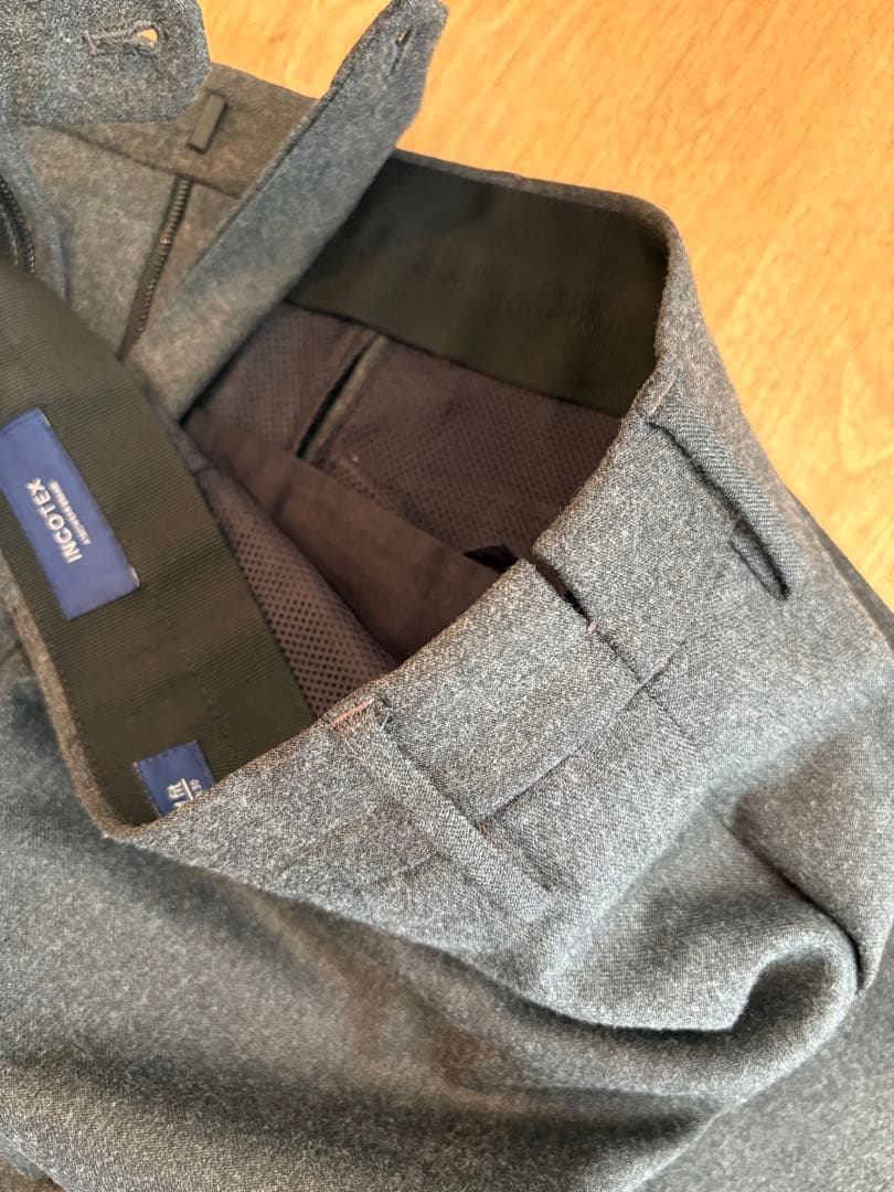 INCOTEX 44 グレー URBAN TRAVELLER ウールポリ混