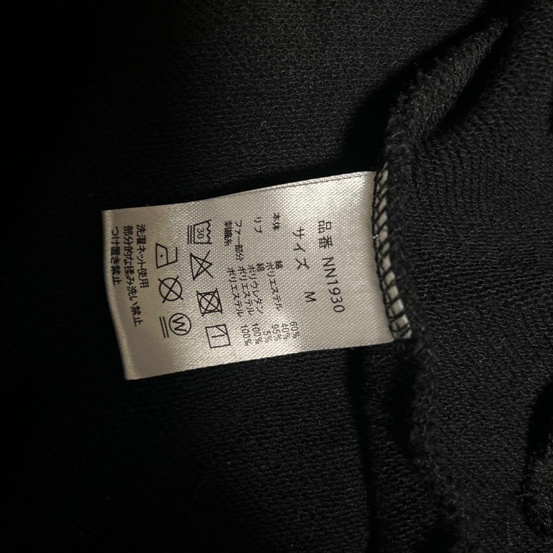 9090 ファー付きパーカー M 黒