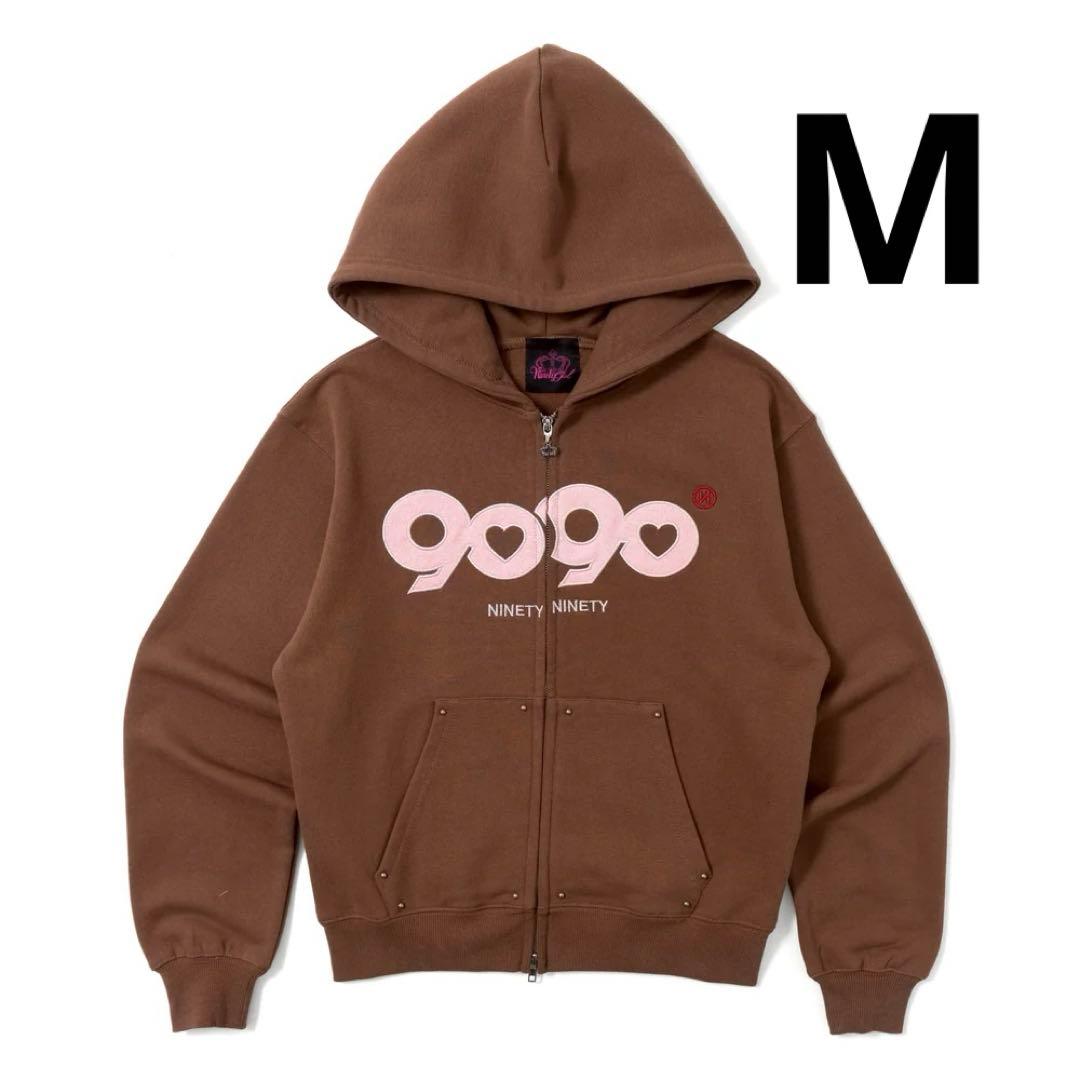 トップス 9090 girl OG Logo Valentine Zip brown M