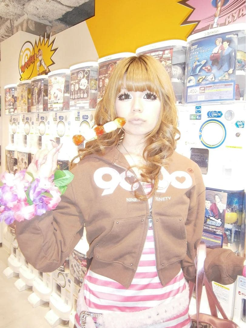 トップス 9090 girl OG Logo Valentine Zip brown M