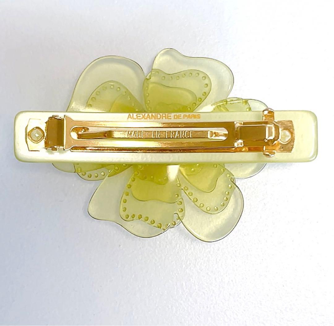 アレクサンドルドゥパリ　バレッタ　花　グリーン　春　レア　かわいい♡