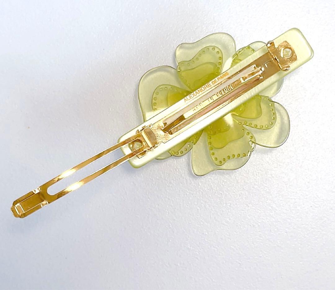 アレクサンドルドゥパリ　バレッタ　花　グリーン　春　レア　かわいい♡