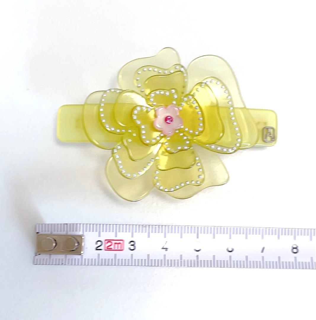 アレクサンドルドゥパリ　バレッタ　花　グリーン　春　レア　かわいい♡