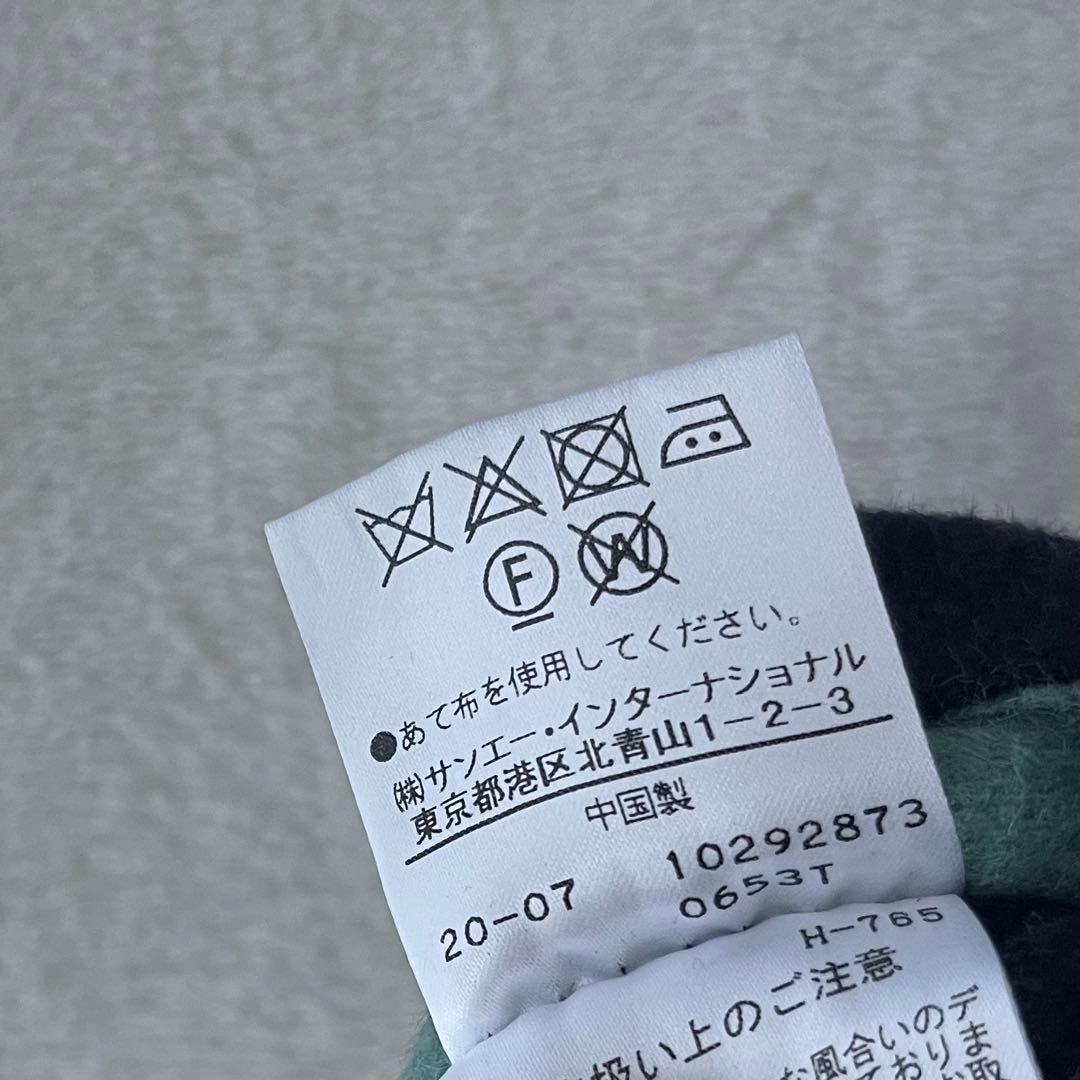 極美品 ヒューマンウーマン リバーコート ＷＮメルトンバイカラーコート ウール