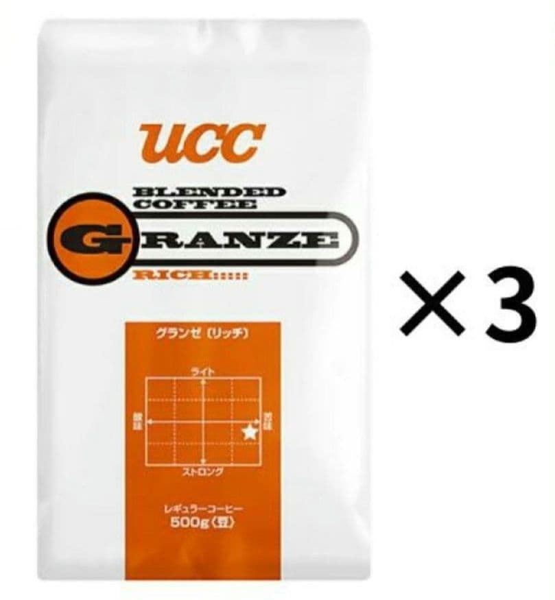 UCC上島珈琲 UCC グランゼリッチ(豆) AP500g×3個