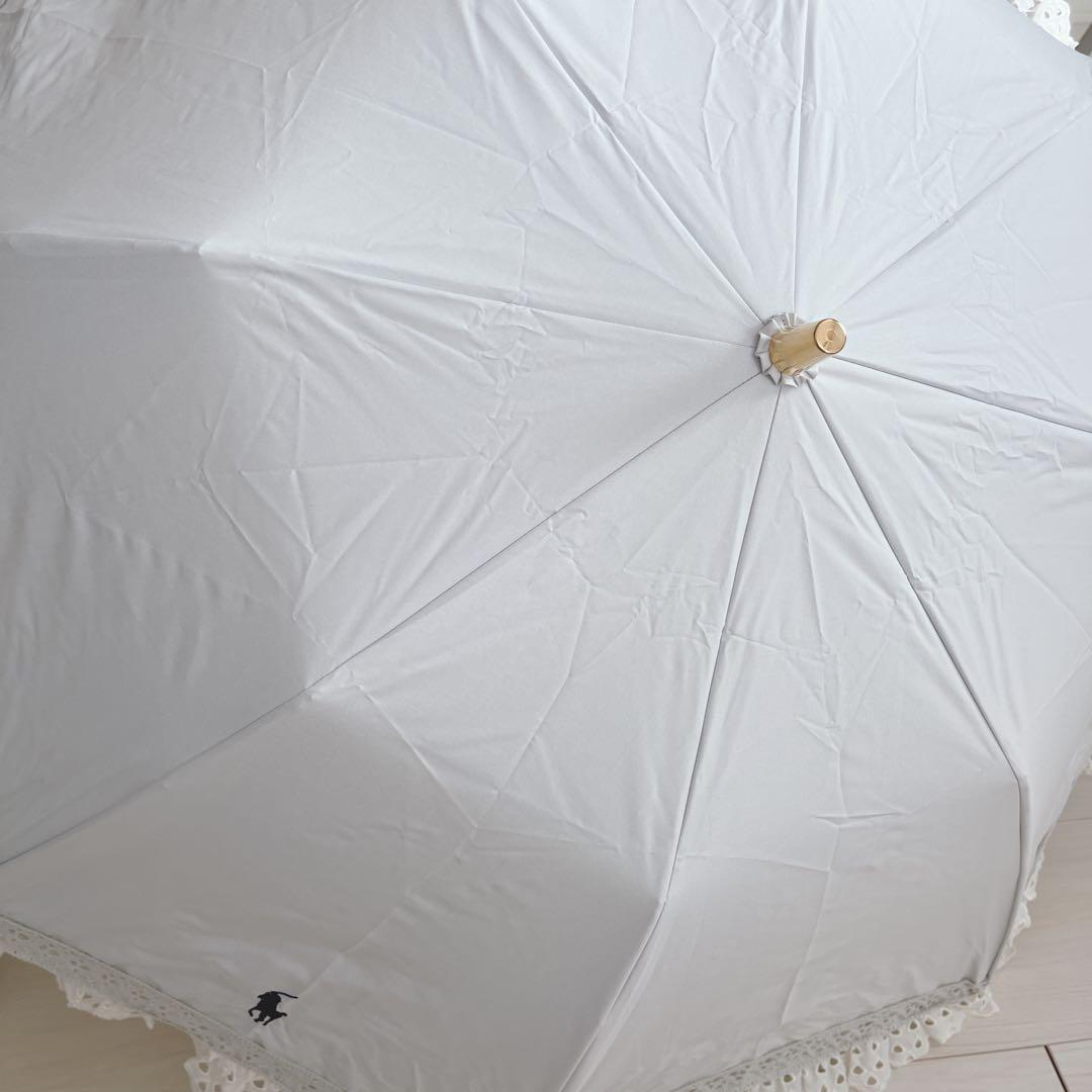 ポロ ラルフローレン　折りたたみ傘　〈オフホワイト〉